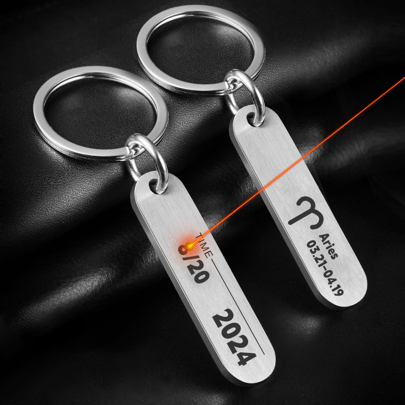 Initial Ring Custom - 맞춤형 레이저 각인 키 체인, 절묘한