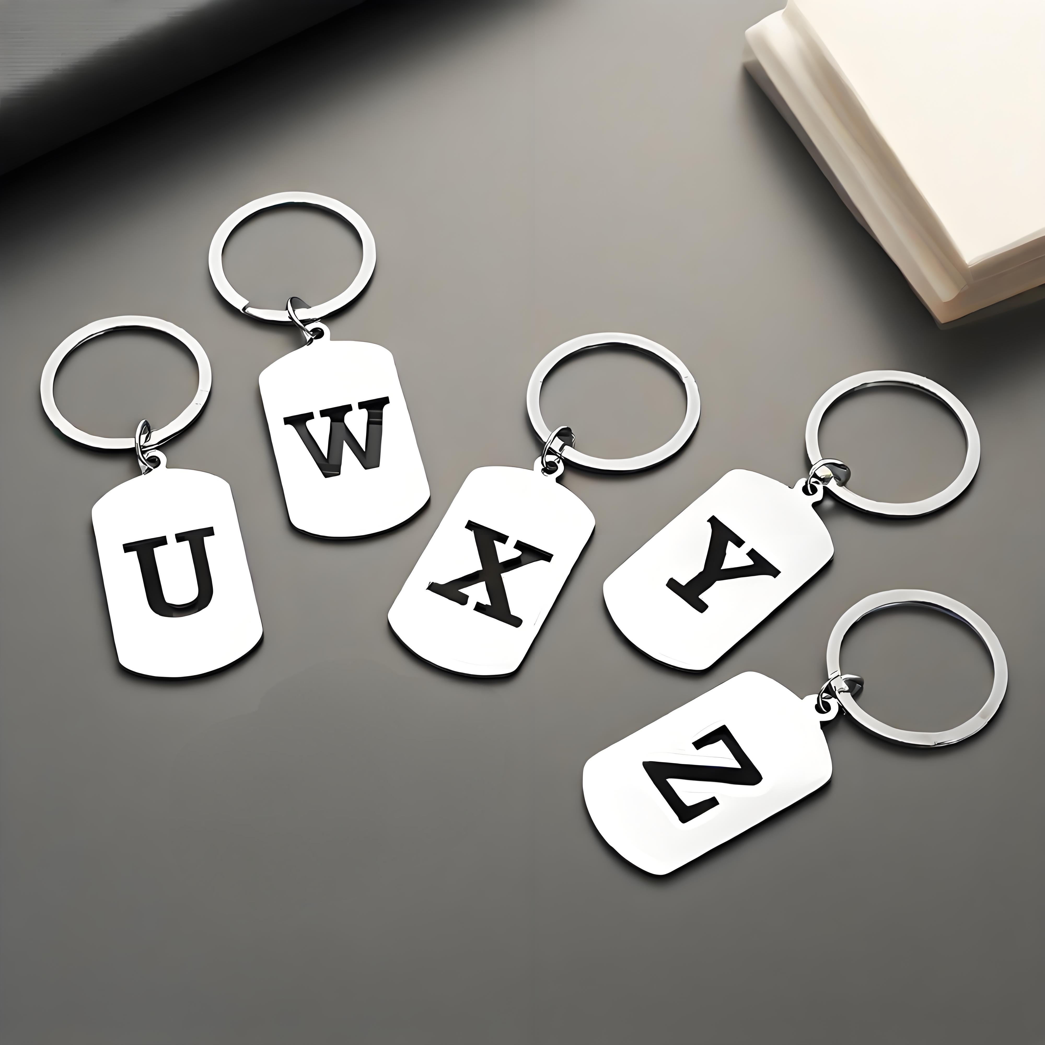 개인 맞춤 이니셜 키체인, 스테인리스 스틸 알파벳 펜던 - Initial Ring Custom 리뷰 및 가격