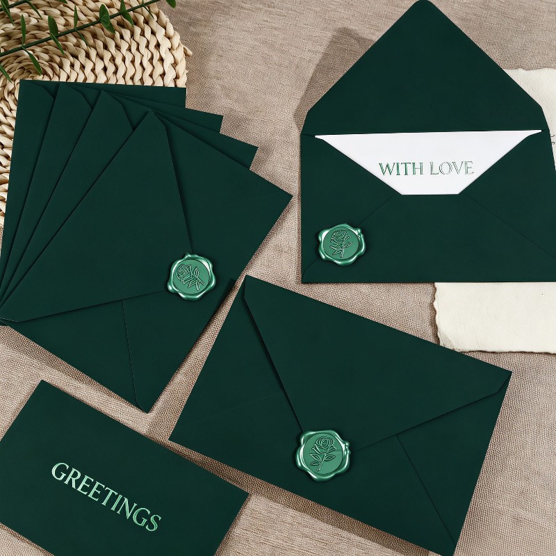 두꺼운 질감의 녹색 봉투, 고급스러운 느낌의 크리스마스 - Wax Seal Letter Kit 리뷰 및 가격