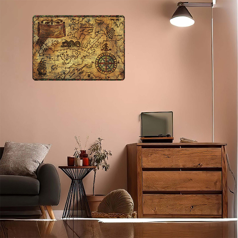 빈티지 세계 지도 프린트 포스터 맞춤형 레트로 벽 장식 - Custom Map Poster 리뷰 및 가격