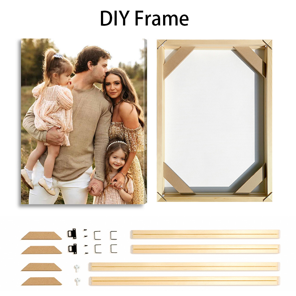 맞춤형 사진 캔버스 1개, DIY 목재 프레임 또는 프 - Engraved Wood Frame 리뷰 및 가격